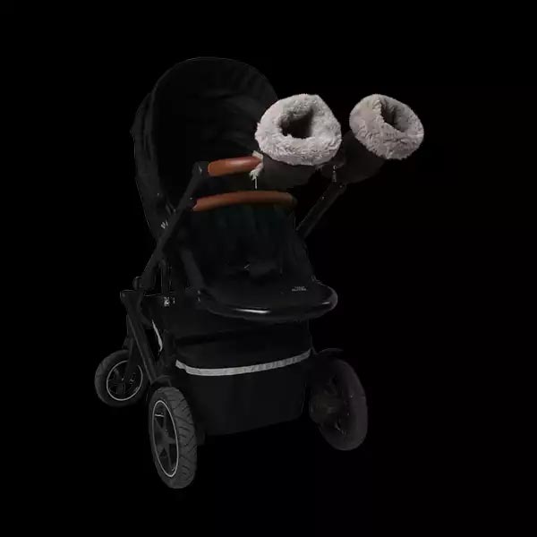 MERINO vilnos pirštinės su užtrauktuku - pilkos - Image 2