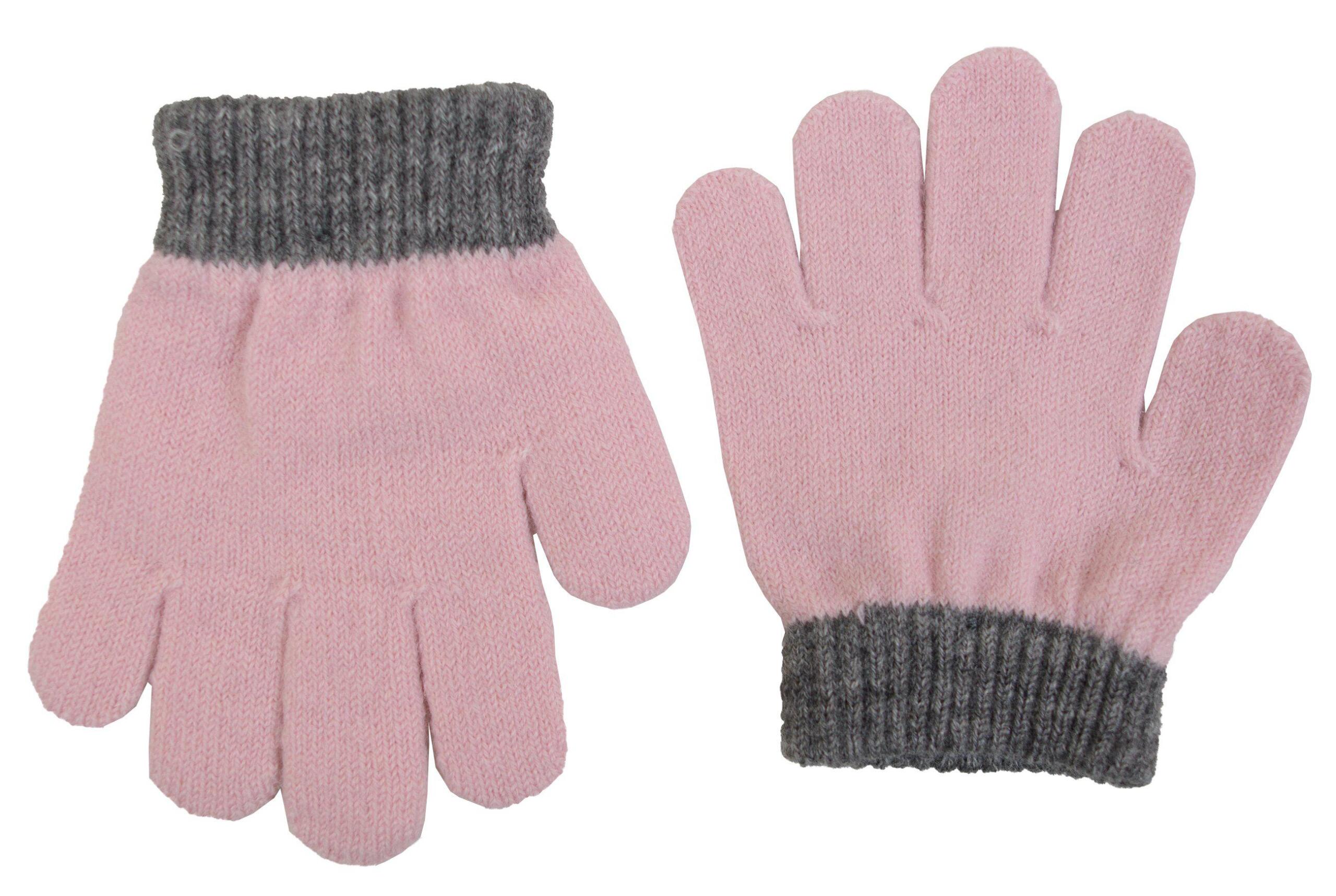 SUNDSVALL vilnonės pirštuotos pirštinės, 2 vnt., rožinės