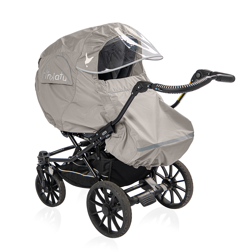 Tinkafu lietaus apsauga su stogeliu „Magic Print“ – smėlinė - Image 4