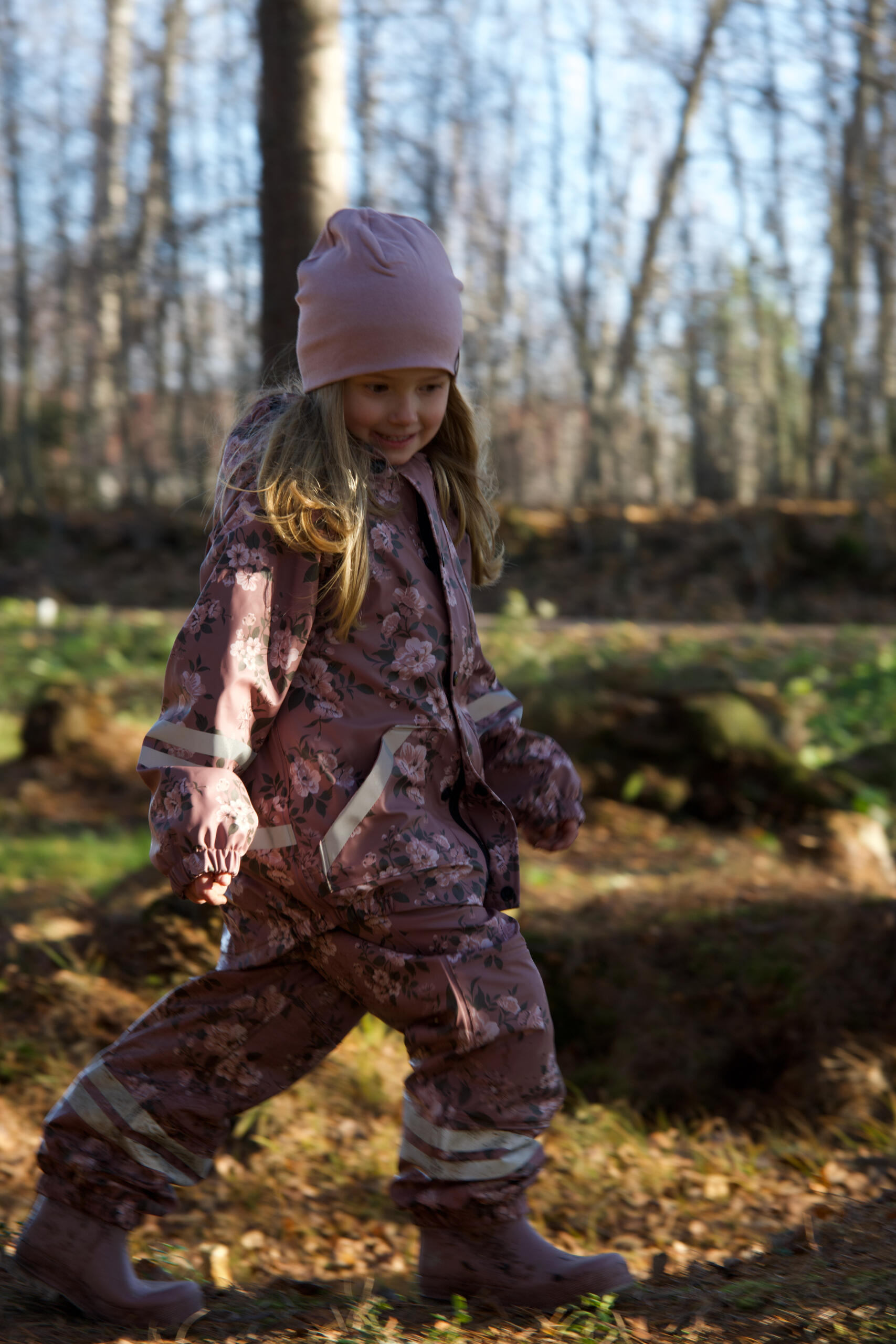 LEKHYTTAN lietaus kostiumas su flisu, rožinis / rudas - Image 3