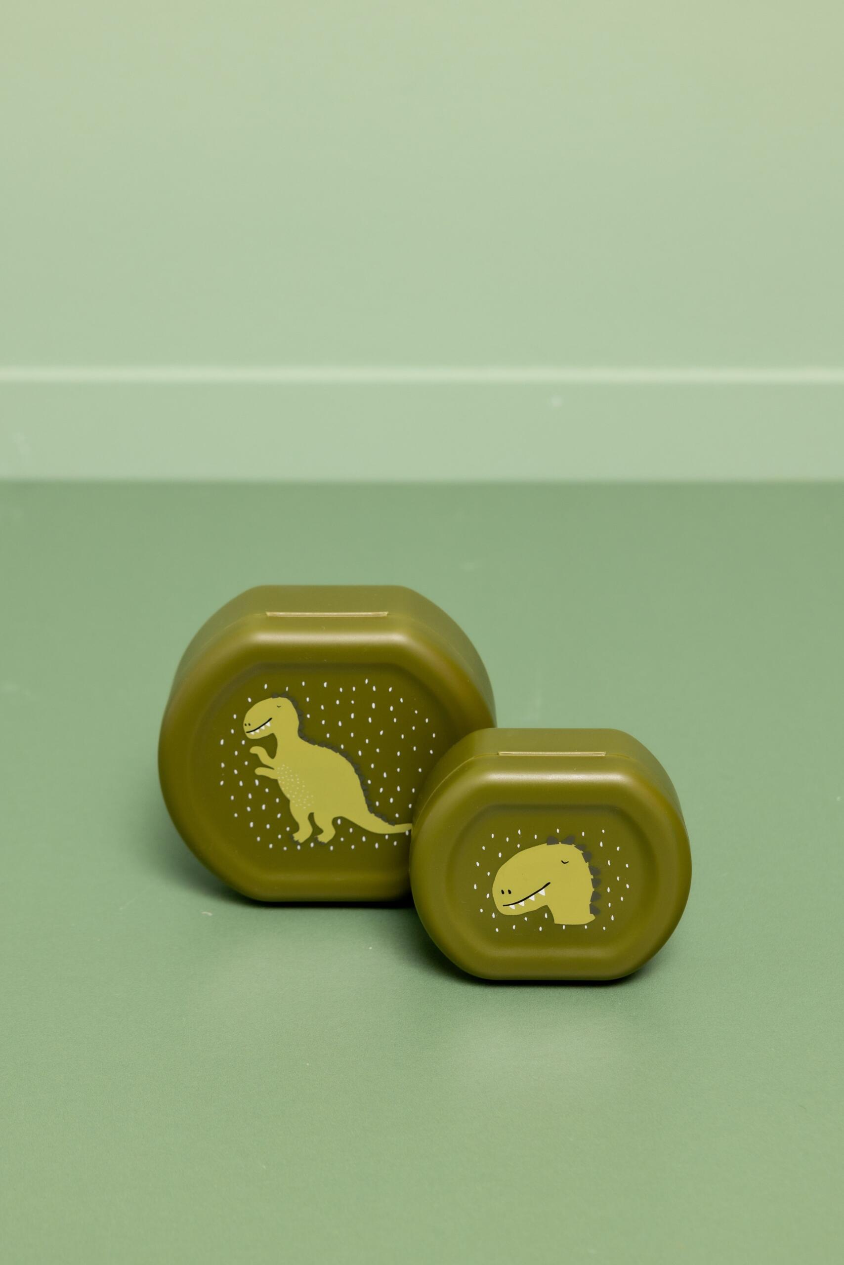 2 vnt. užkandžių indelių rinkinys su spaustukais – Dinozauriukas, Trixie Baby (pre-order) - Image 2