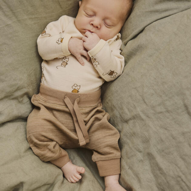 Ilgarankovis merino vilnos bodis „Peliukas“ – kreminė