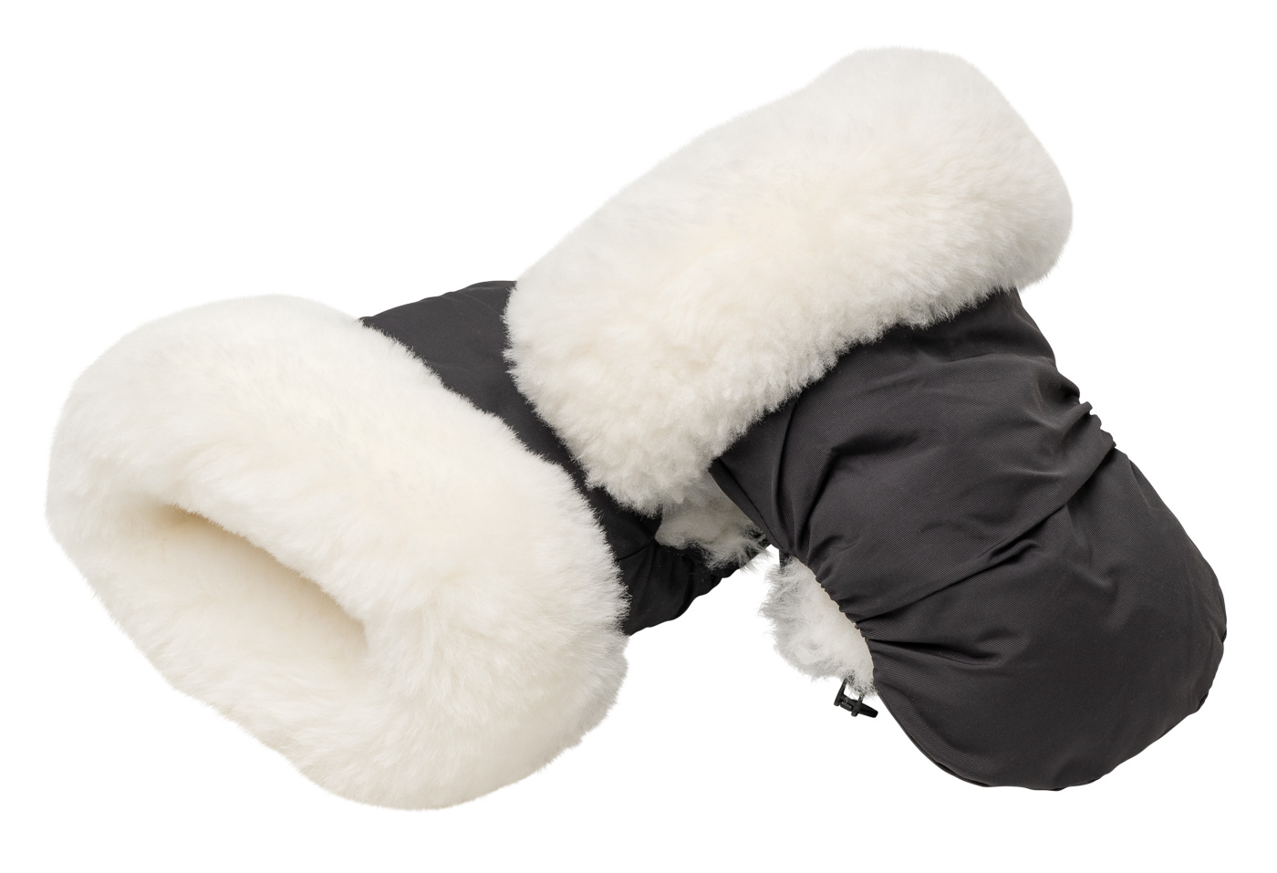 MERINO vilnos pirštinės su užtrauktuku - baltos - Image 4