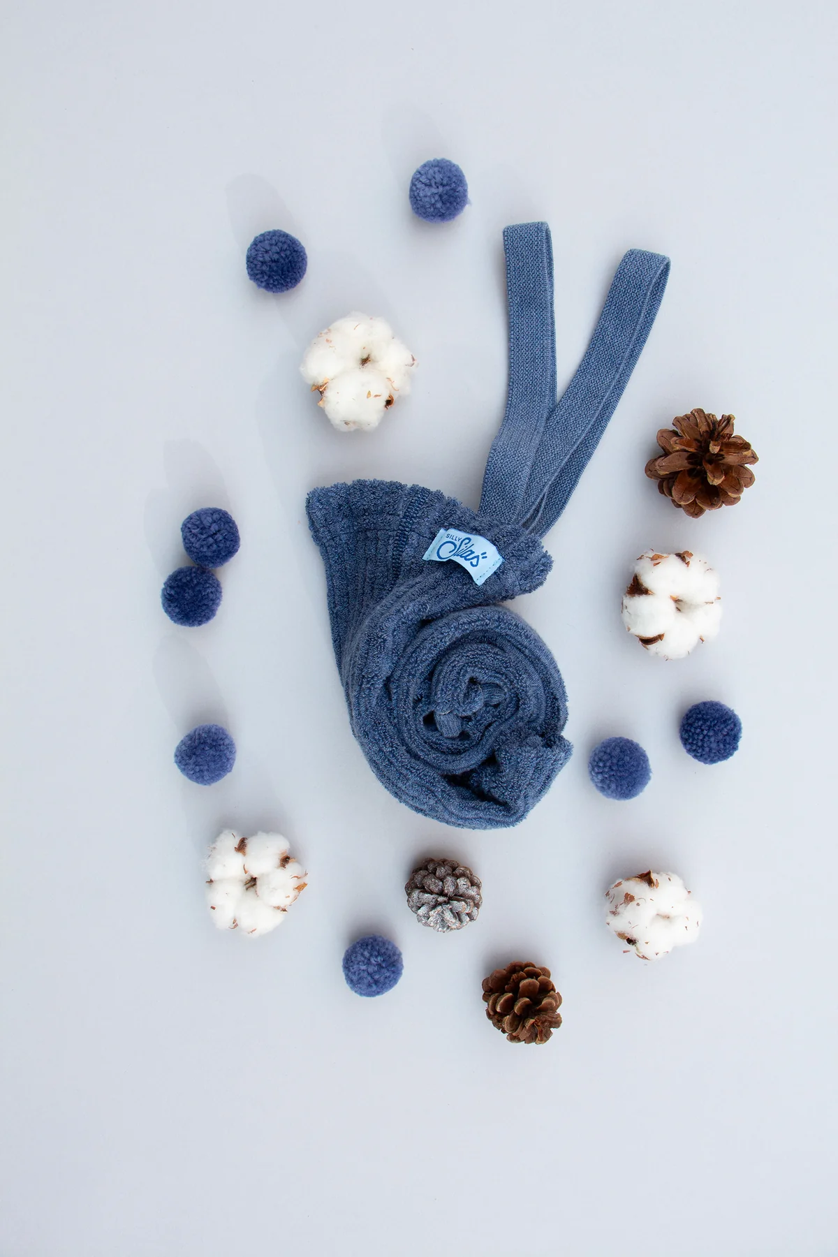 Silly Silas „Footless Steel Blue“ – be pėdučių pėdkelnės-kojinės su petnešėlėmis - Image 2