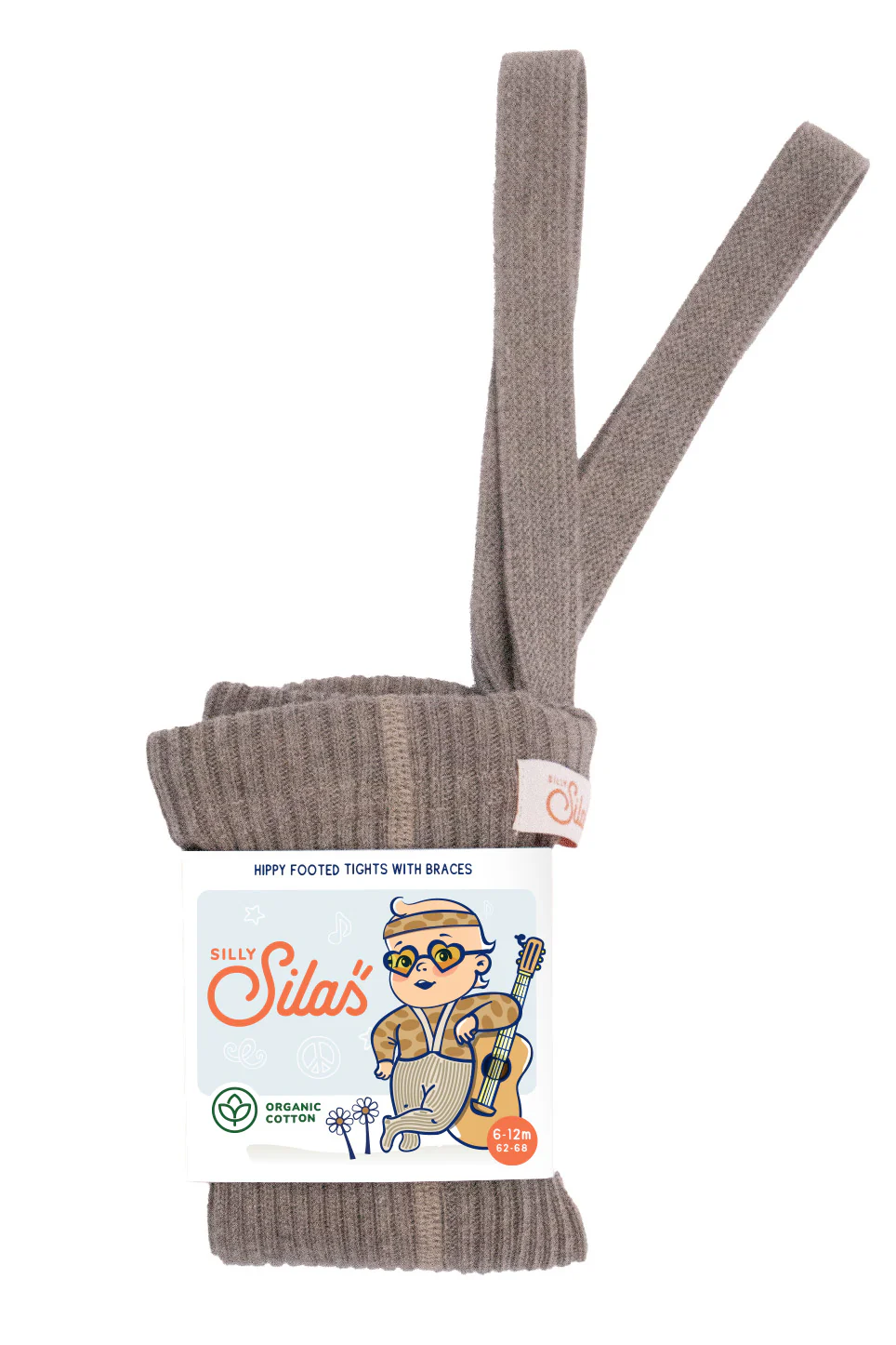 Silly Silas „Hippy Cocoa Blend Footed“ – pėdkelnės-kojinės su petnešėlėmis - Image 6