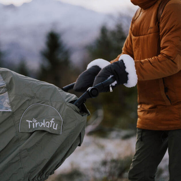 MERINO vilnos pirštinės su užtrauktuku - baltos