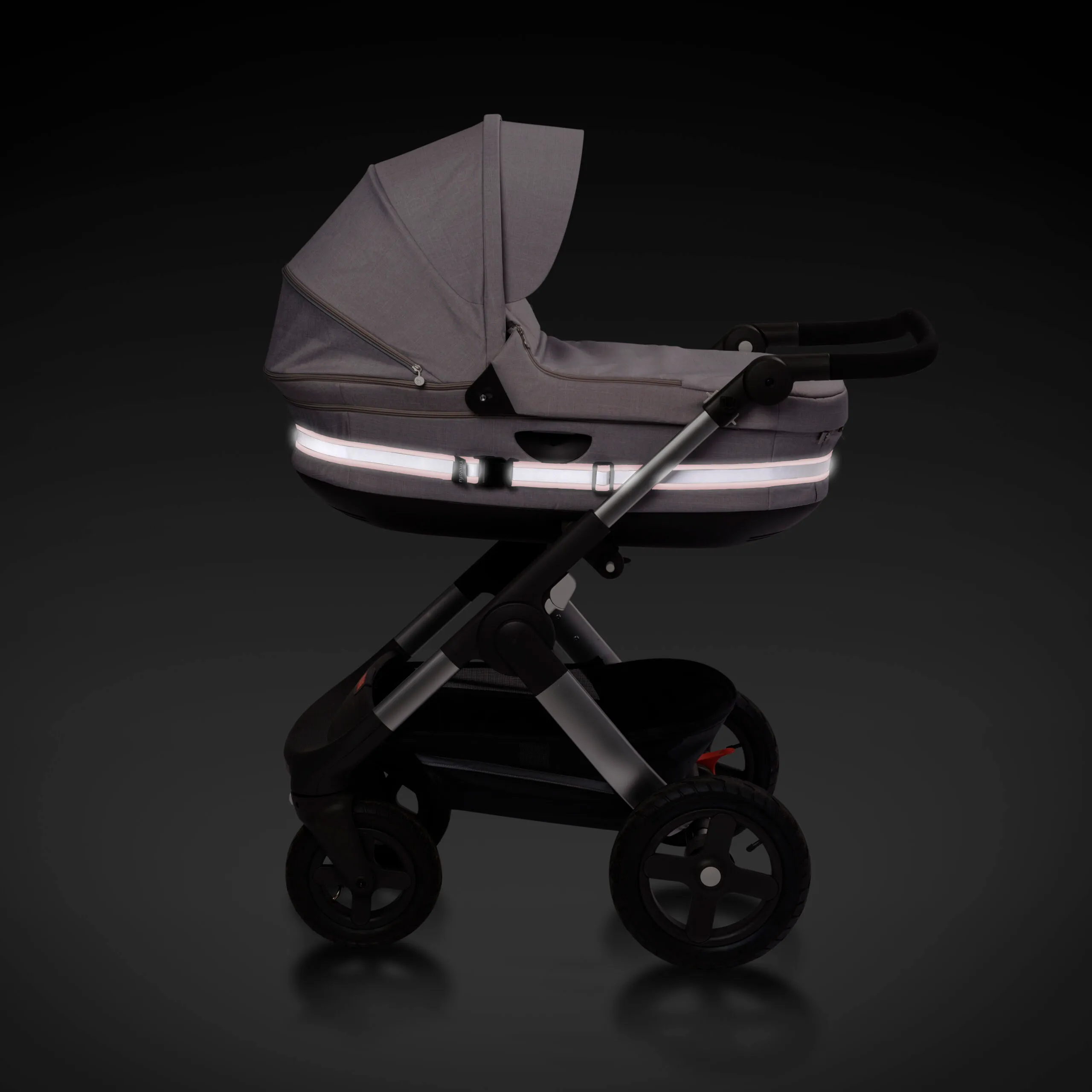 Elastingas atšvaitinis dirželis vežimėliui (rožinis) - Image 3