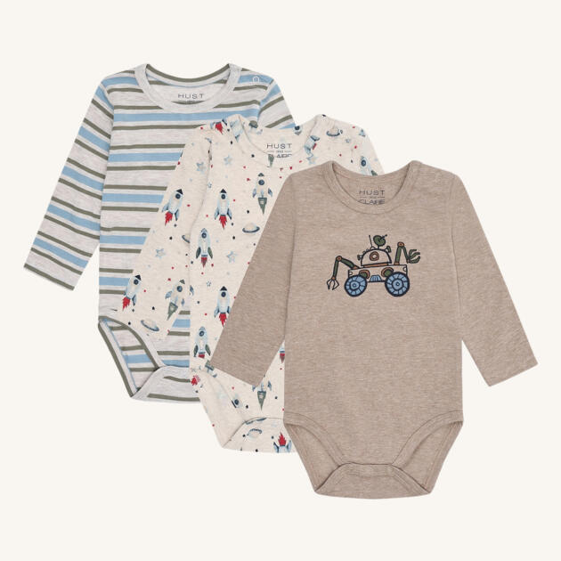 Hust and Claire bodis ilgomis rankovėmis – 3 vnt. (Bertram Rocket, Wheat)