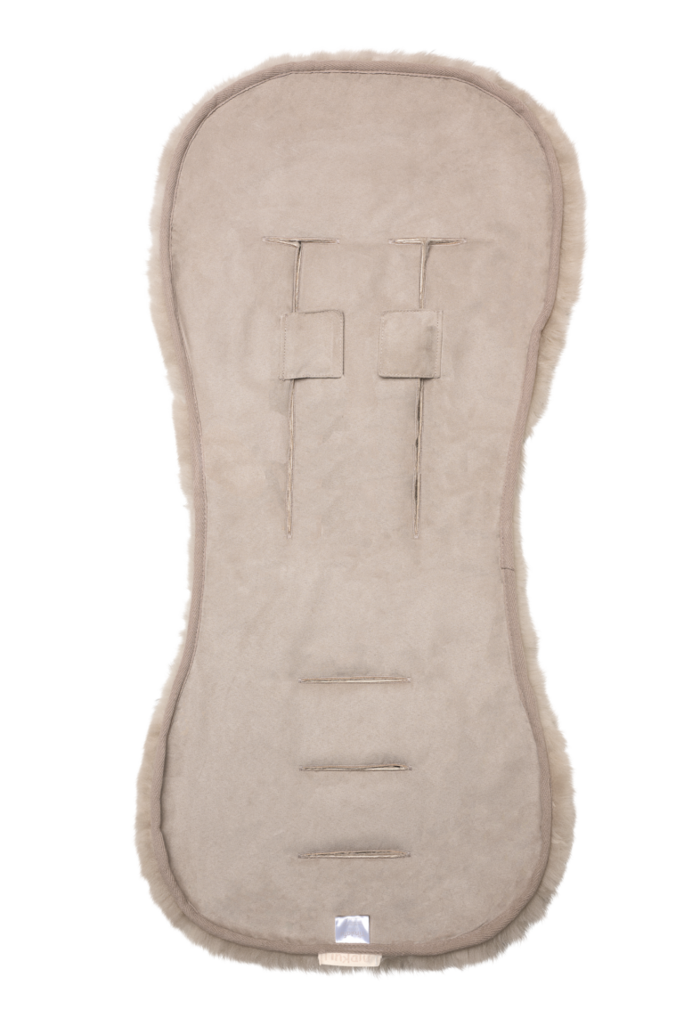 Tinkafu merino vilnos avikailis vežimėliui – Taupe - Image 2